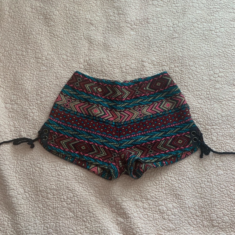 Tribal Print High-Waisted Hot Shorts